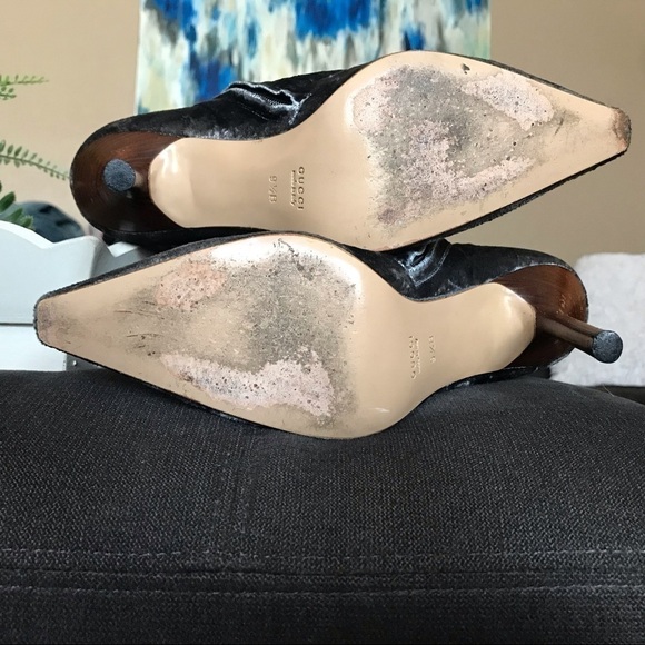 Vintage Tom Ford x Gucci Velvet Over The Knee High Heel Boots 9.5 - Picture 8 of 11